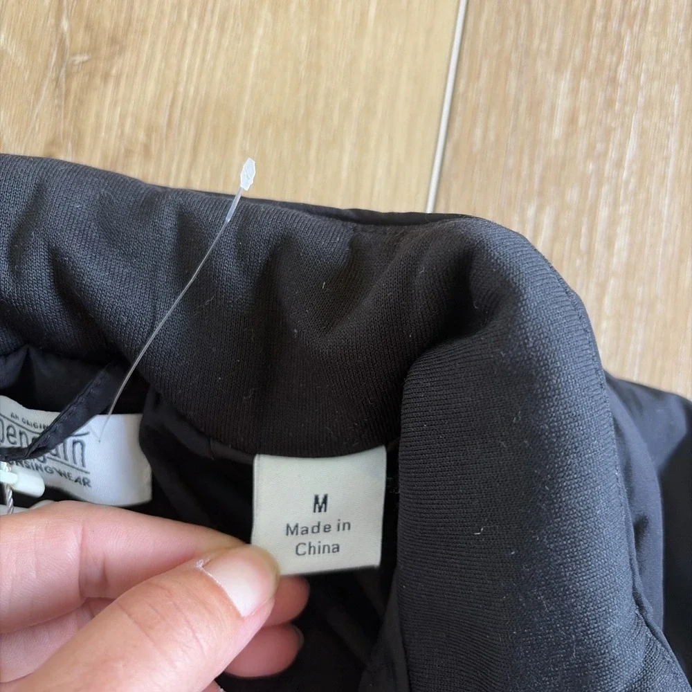 Original Penguin Golf Jacket Insulated Stripe Colorblock Black Medium Nwt